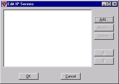 Edit IP Servers Dialog