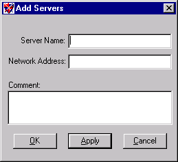 Add IP Servers Dialog
