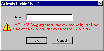 Activate Profile Dialog